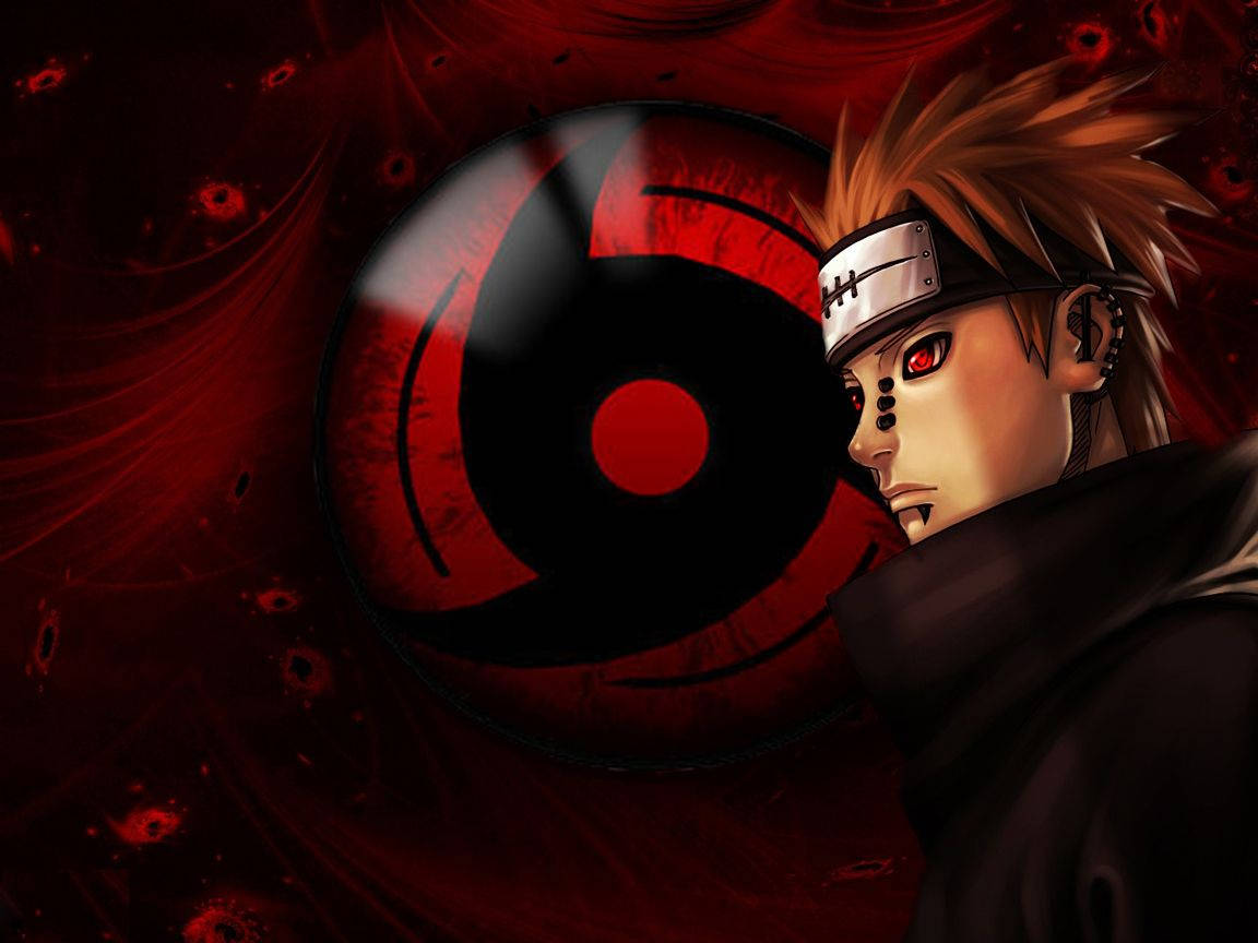 Pain, Akatsuki, red Sharingan, SD Desktop Wallpaper