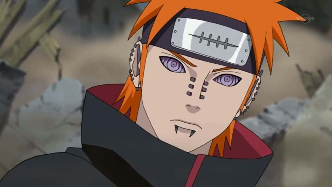 Pain, Akatsuki, spiky orange hair, HD Desktop Wallpaper