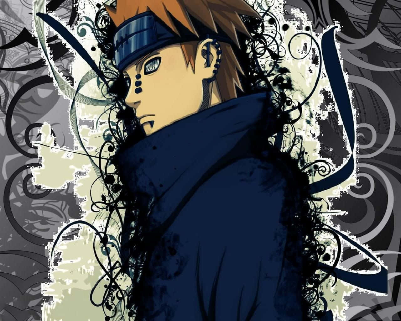 Akatsuki Pain, spiky orange hair, blue eyes, HD Desktop Wallpaper