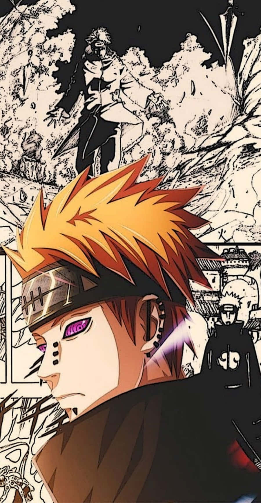 Akatsuki Poster, spiky-haired ninja, purple eyes, HD Phone Wallpaper