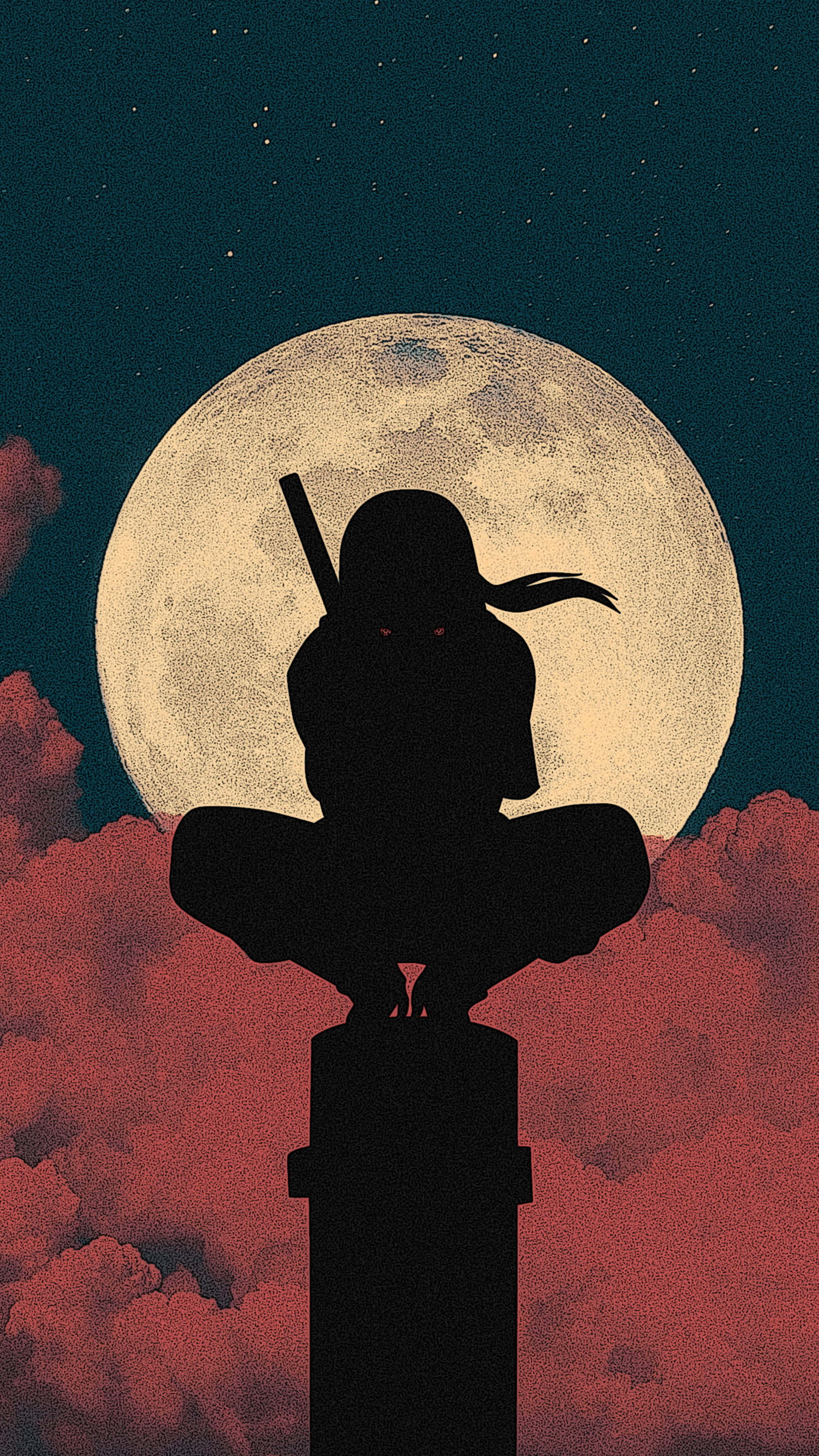 Akatsuki, ninja, glowing red eyes, 2K Phone Wallpaper