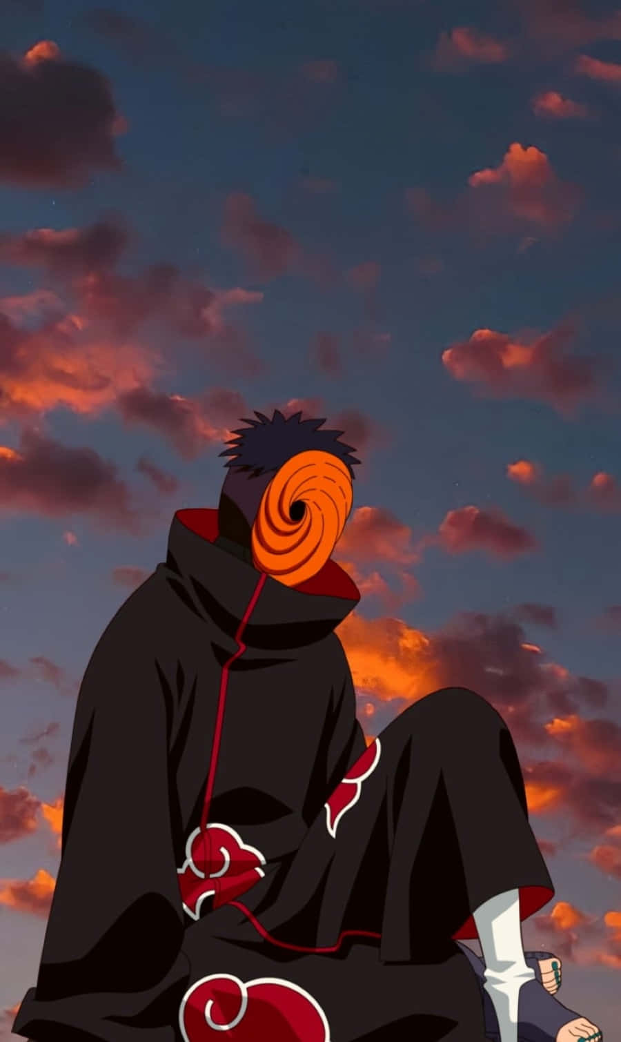 Akatsuki Poster, masked anime character, black cloak, HD Phone Wallpaper