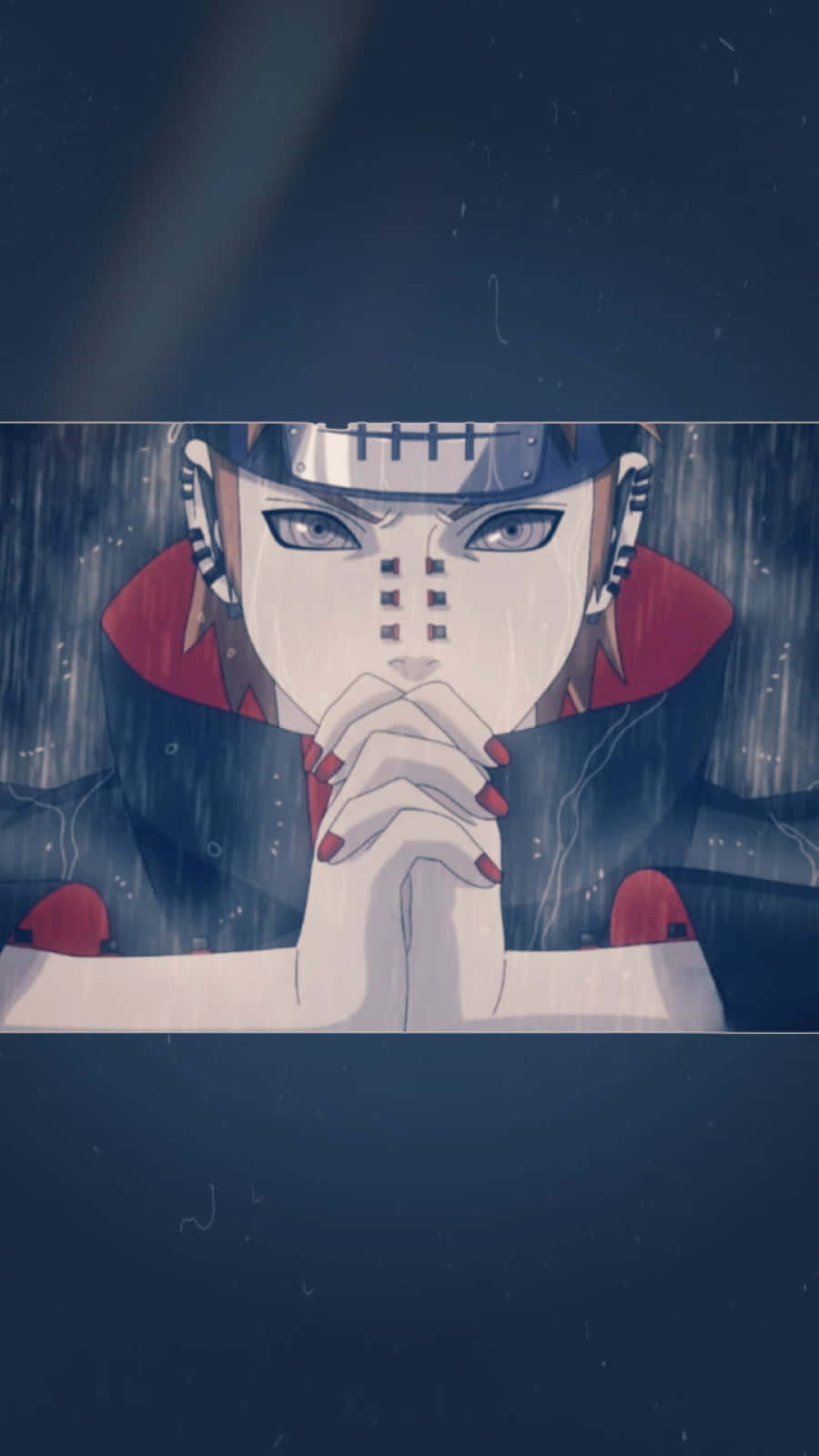 Akatsuki Poster, red nail polish, rain-soaked hood, HD Phone Wallpaper