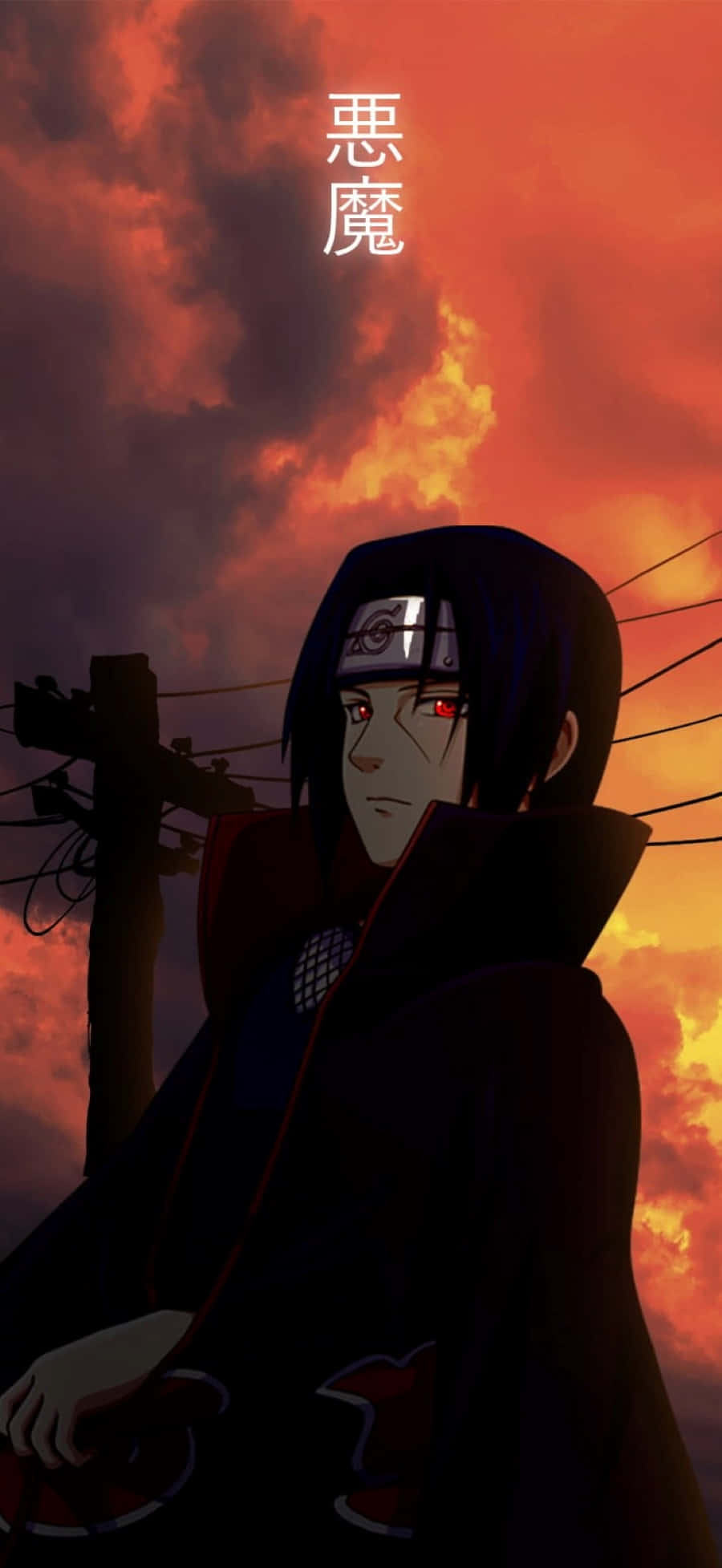 Akatsuki Poster, red eyes, dark cloak, Full HD Phone Wallpaper