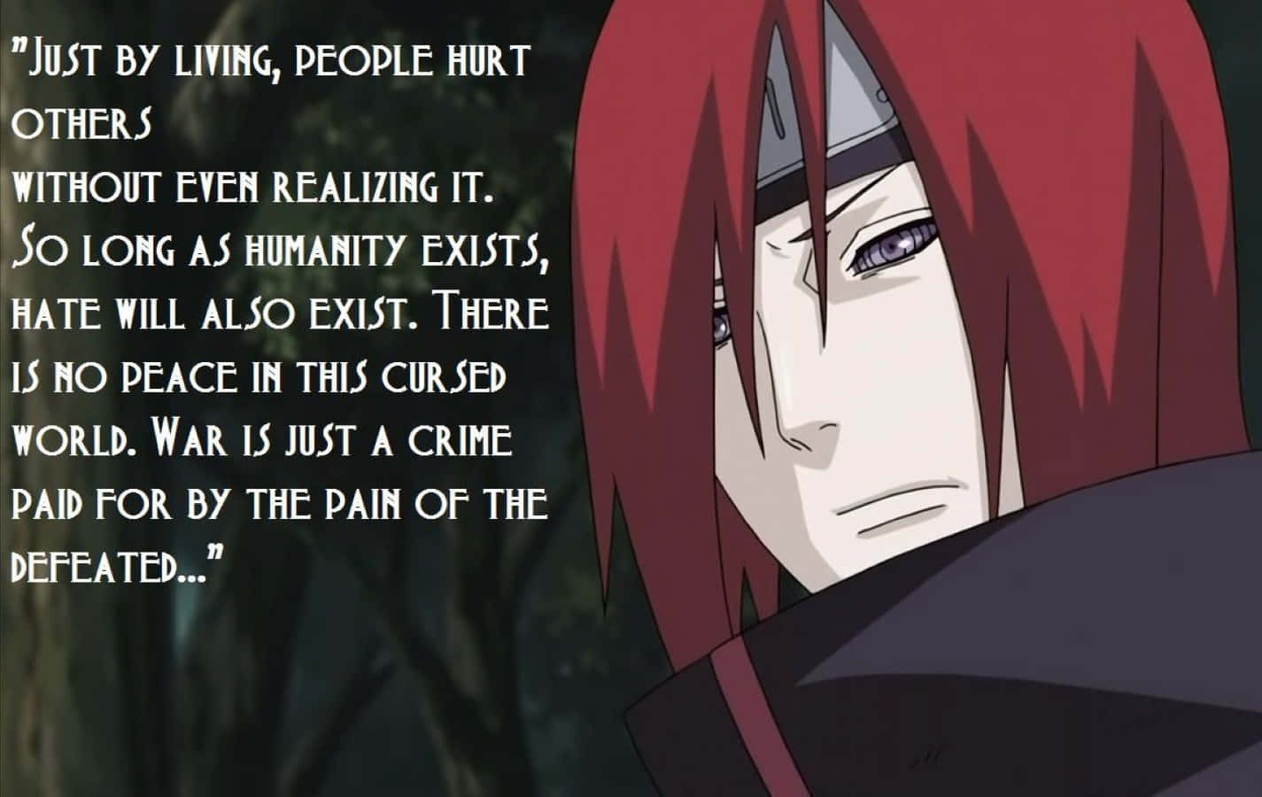 Akatsuki Quotes, red hair, purple eyes, HD Desktop Wallpaper