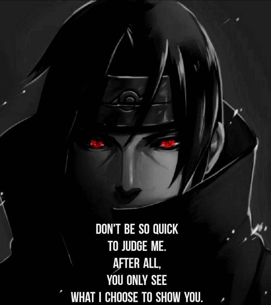 Akatsuki Quotes, glowing red eyes, headband, SD Phone Wallpaper