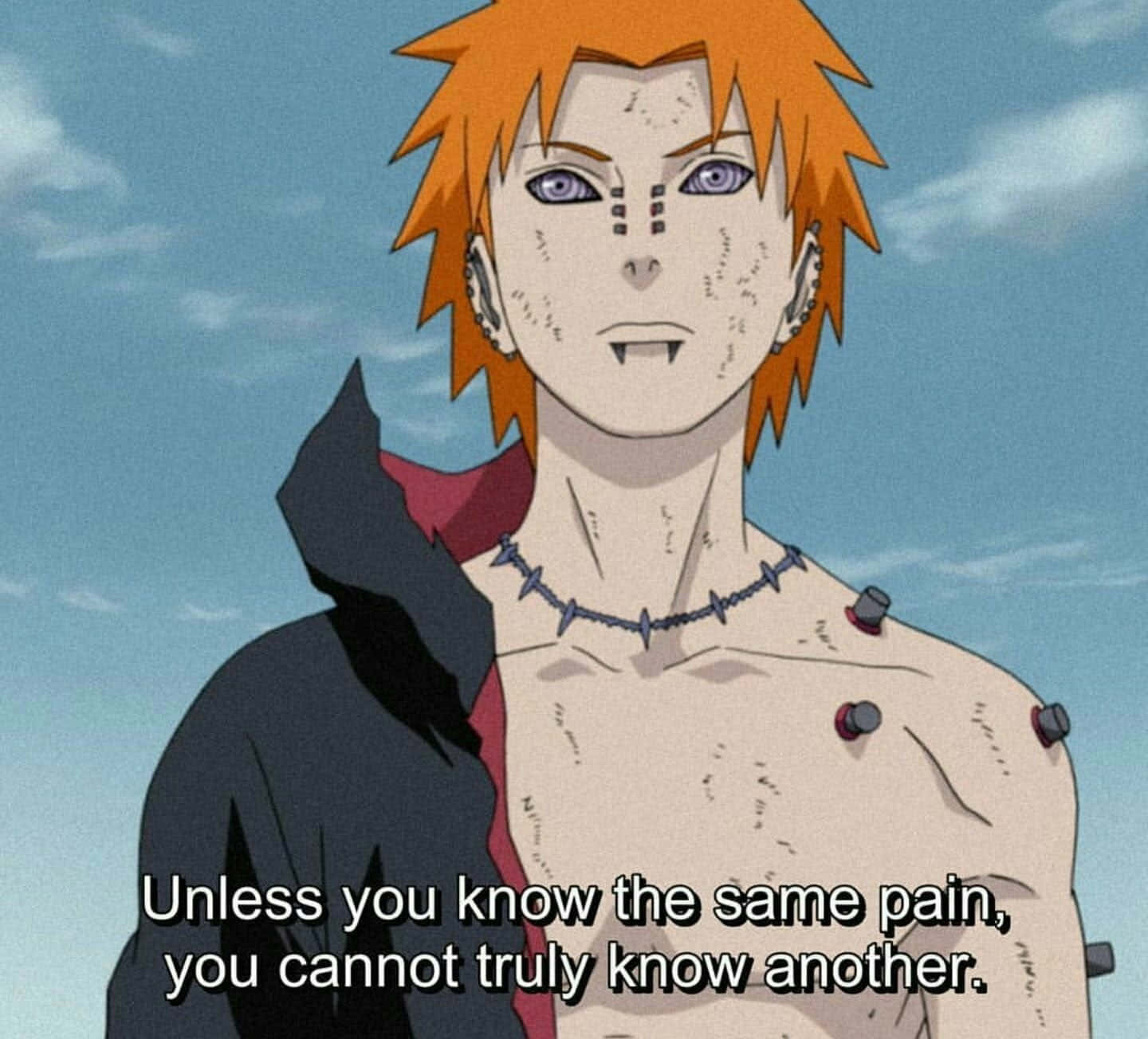 Akatsuki Quotes, spiky orange hair, purple eyes, HD Desktop Wallpaper