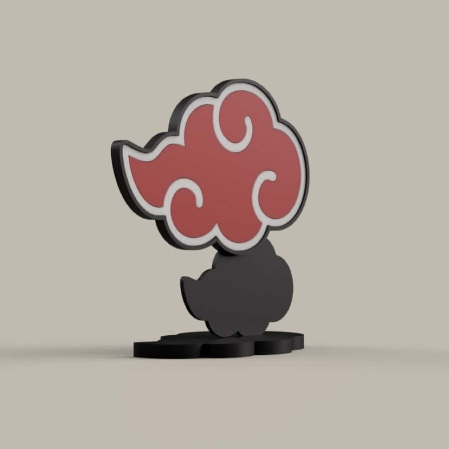 Akatsuki Symbol, red and black cloud symbol, white outlines, SD Desktop Wallpaper