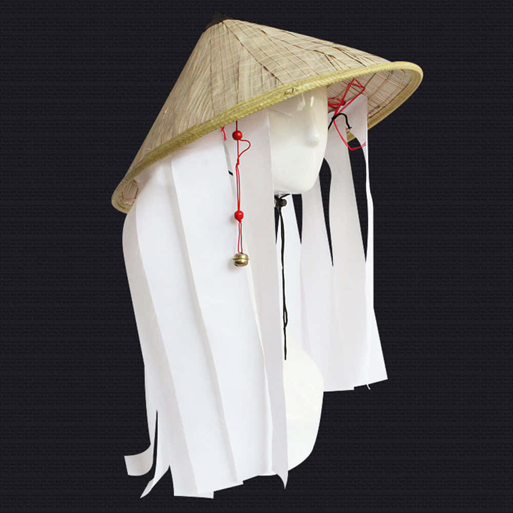 Akatsuki, conical straw hat, white paper streamers, SD Desktop Wallpaper