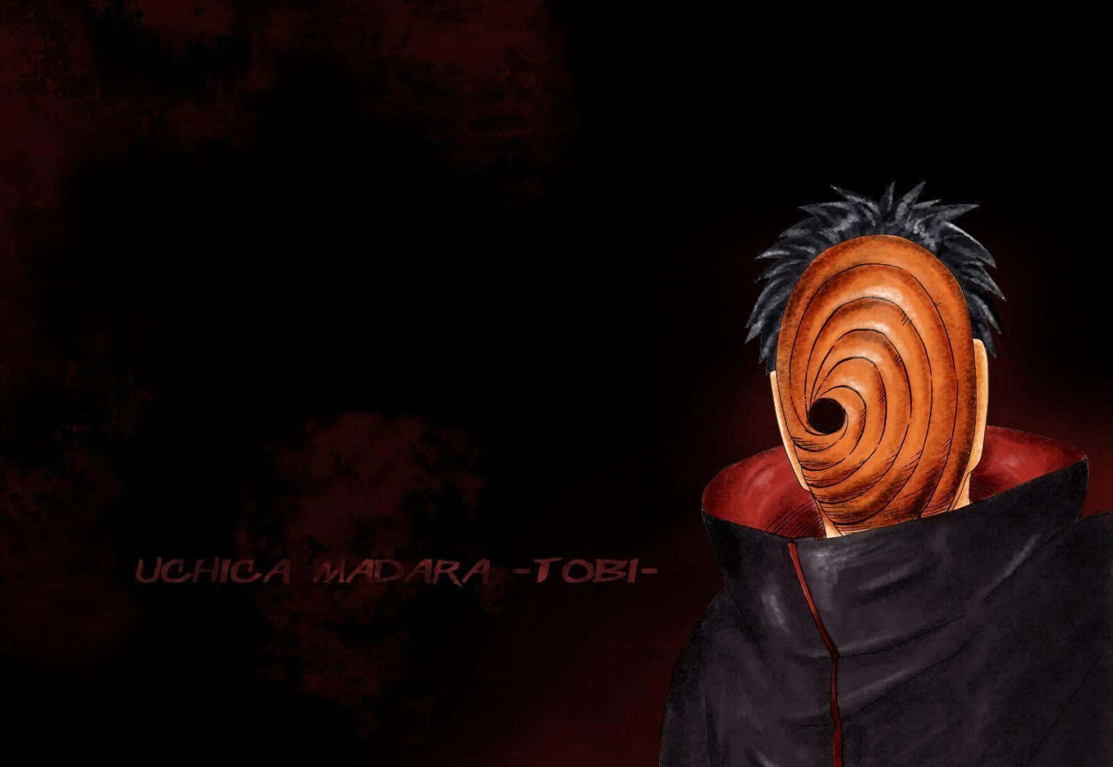 Akatsuki Tobi, spiky black hair, red cloak, HD Desktop Wallpaper