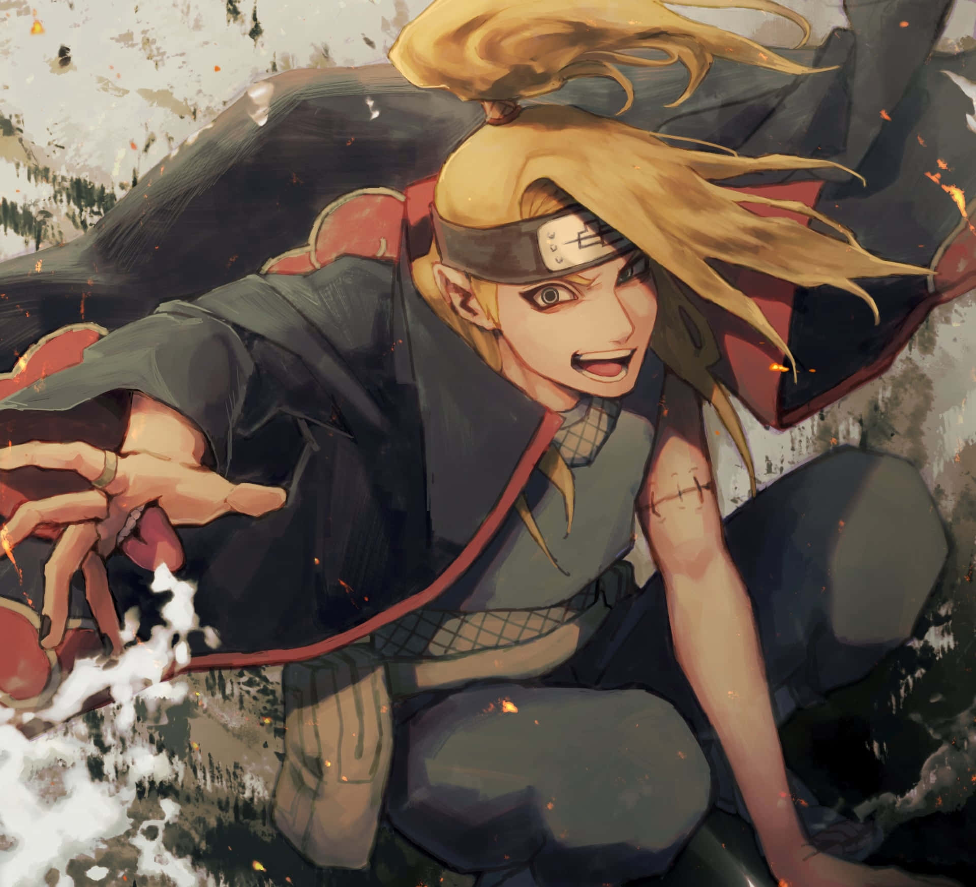 Akatsuki, Deidara, blonde hair, Full HD Desktop Wallpaper