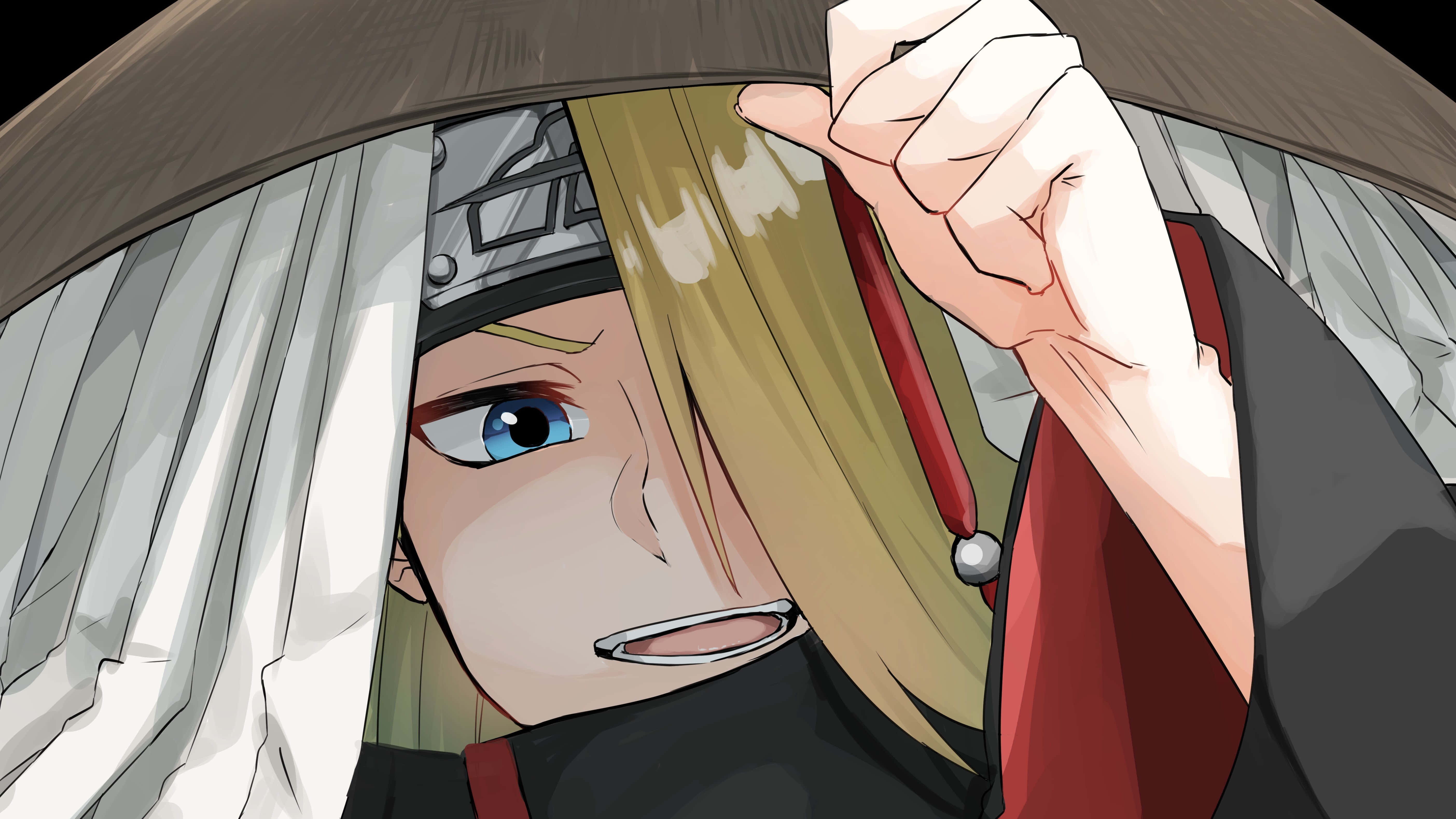 Akatsuki, Deidara, blonde hair, 5K Desktop Wallpaper