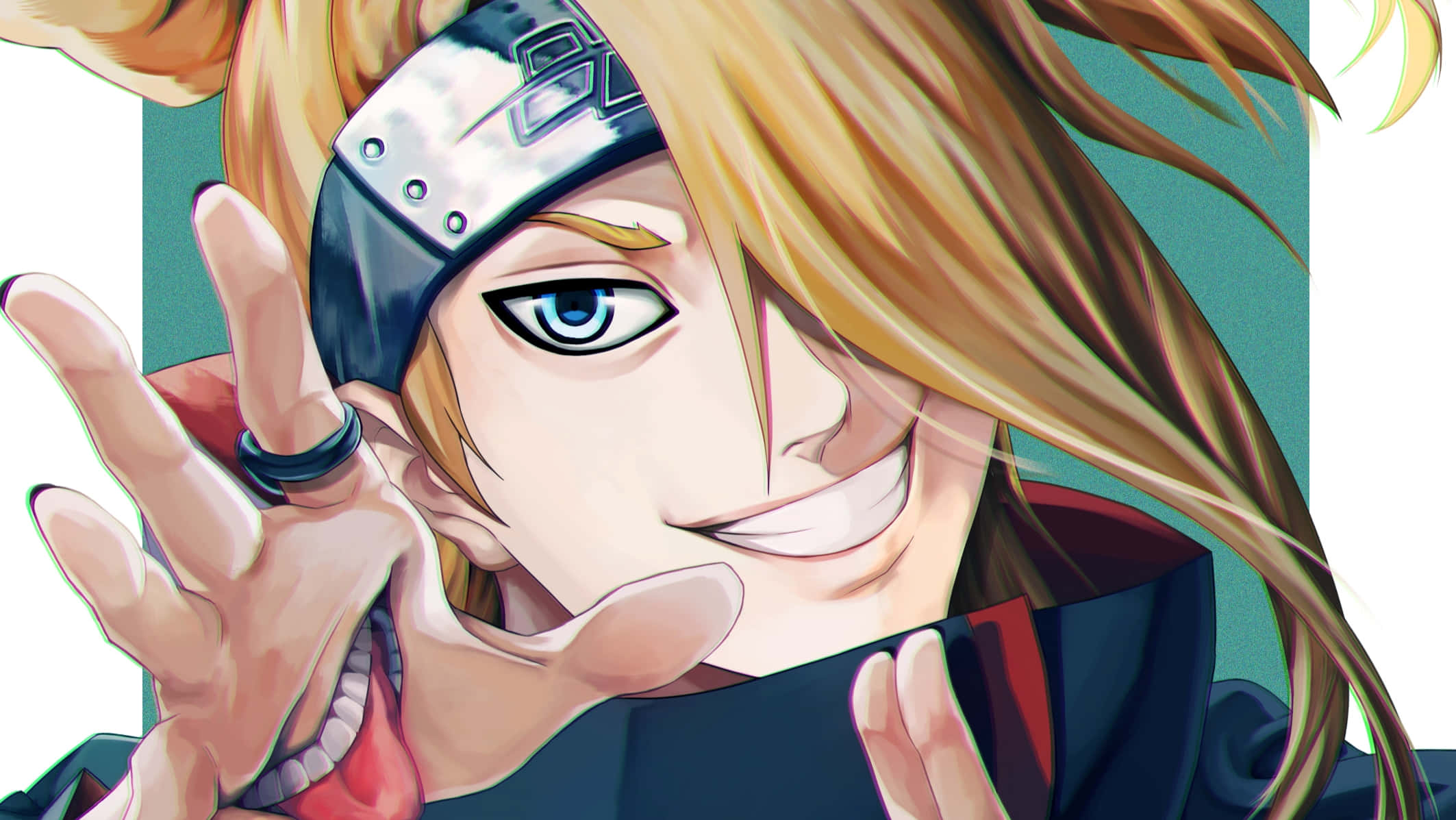 Akatsuki X Deidara, blonde hair, blue eyes, Full HD Desktop Wallpaper