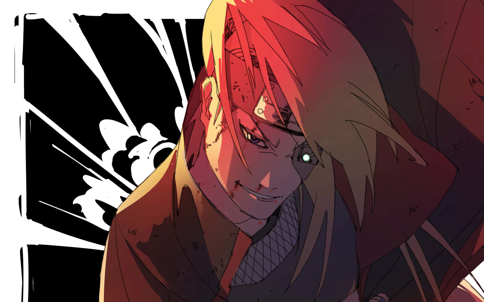 Akatsuki, Deidara, red hair, Full HD Desktop Wallpaper