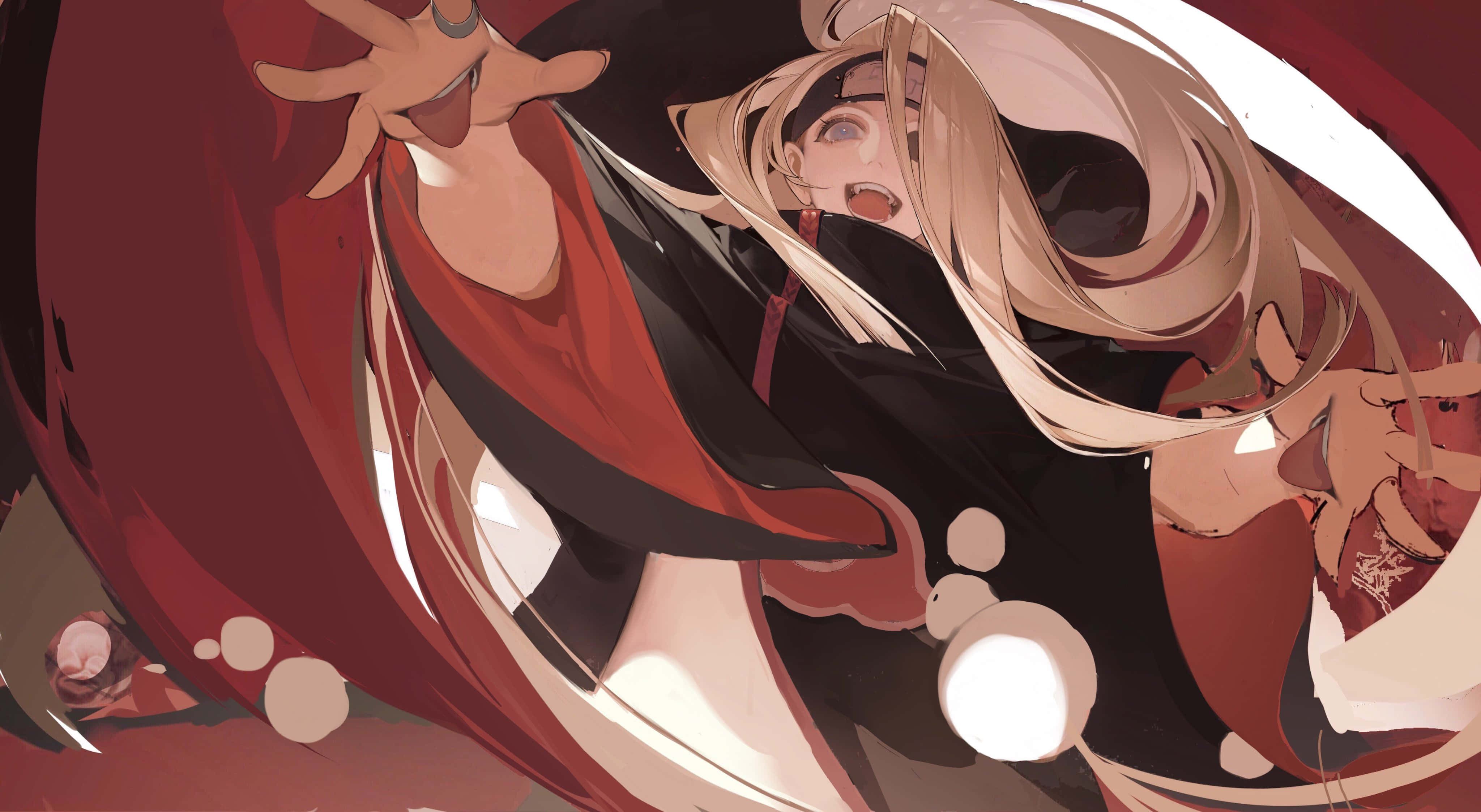 Akatsuki, Deidara, anime girl, 4K Desktop Wallpaper