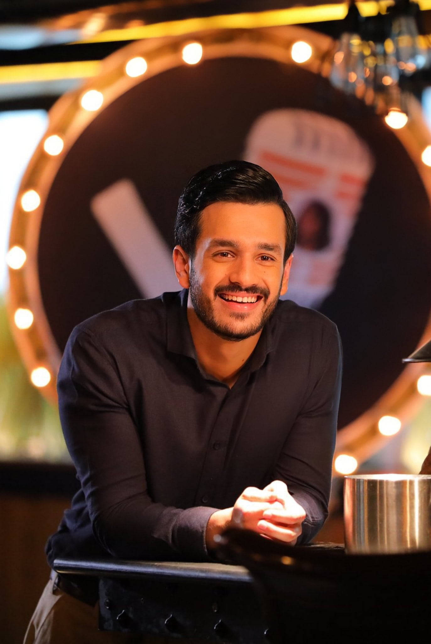 Akhil Akkineni, dark hair, beard, Full HD Phone Wallpaper