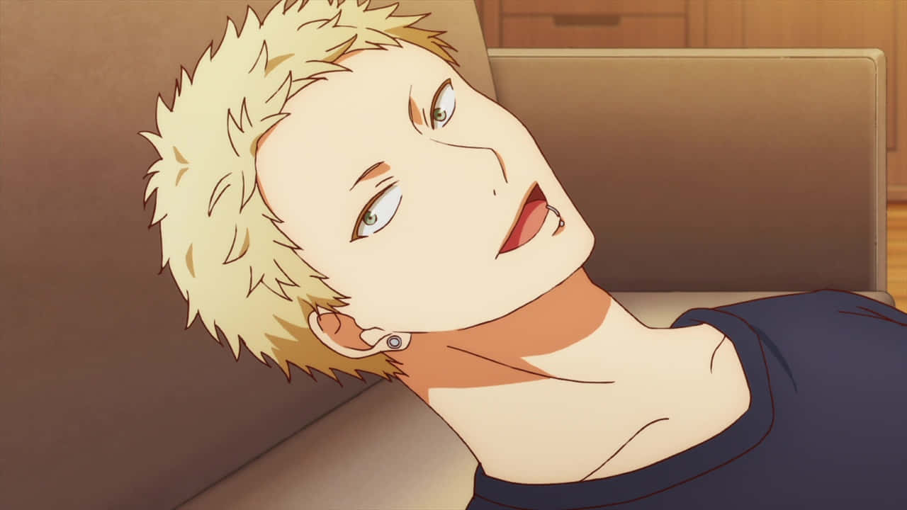 Akihiko Kaji, blonde-haired, piercing gaze, HD Desktop Wallpaper