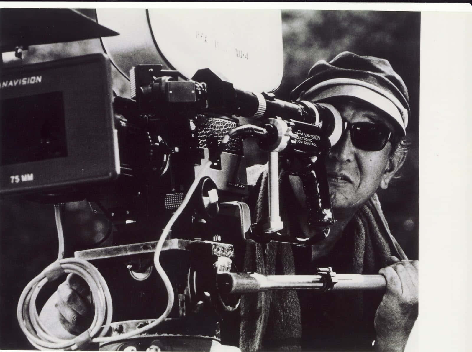 Akira Kurosawa, black and white, close-up, HD Desktop Wallpaper