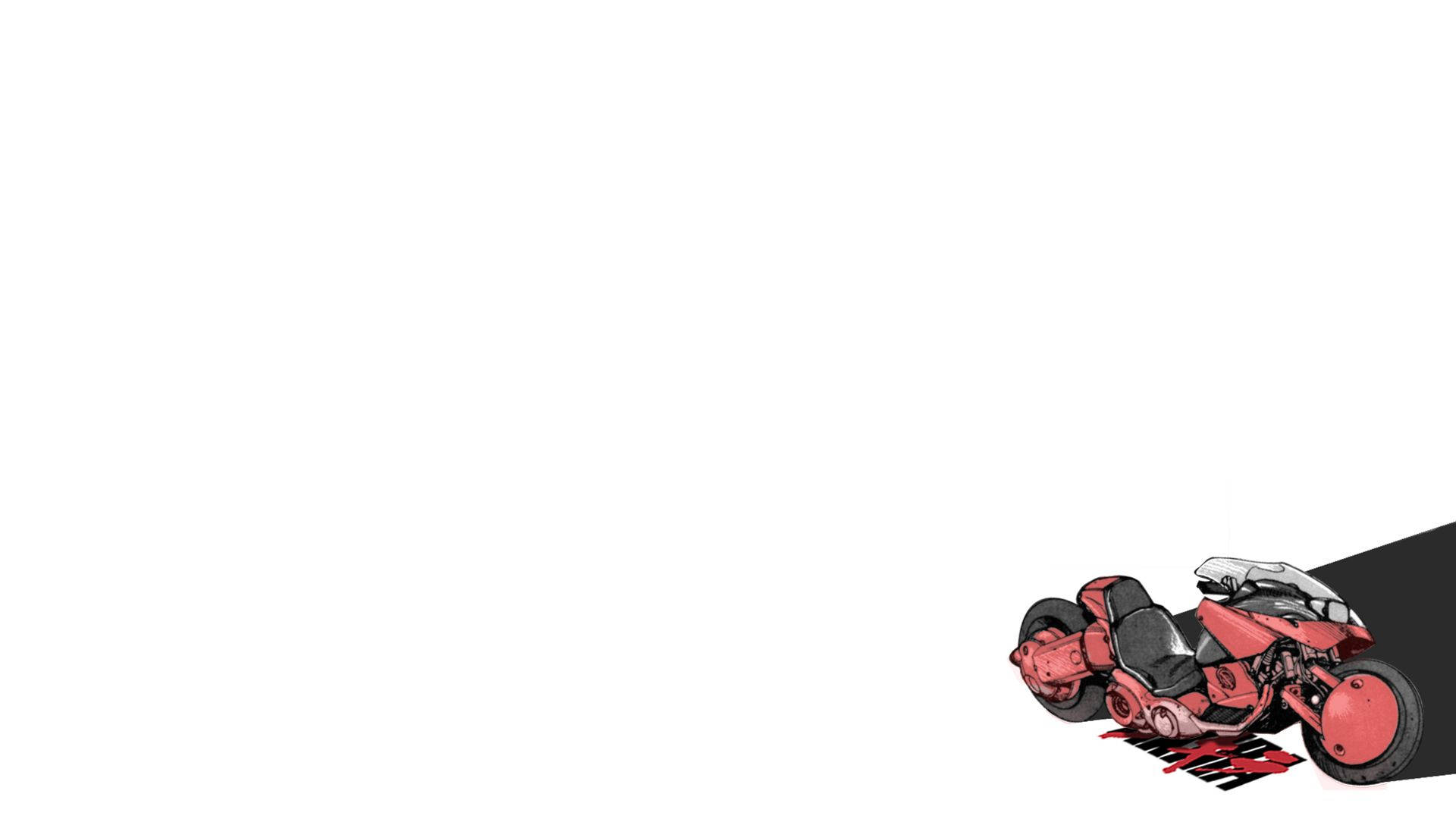 Akira, sleek red motorcycle, black accents, Full HD Desktop Wallpaper