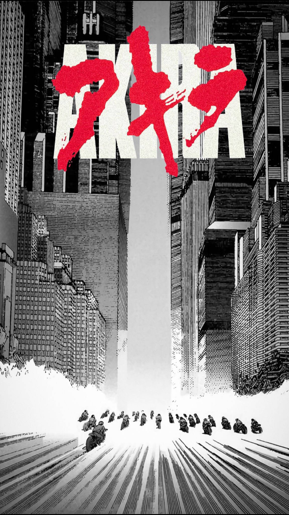 Akira, futuristic city, towering buildings, Full HD Phone Wallpaper
