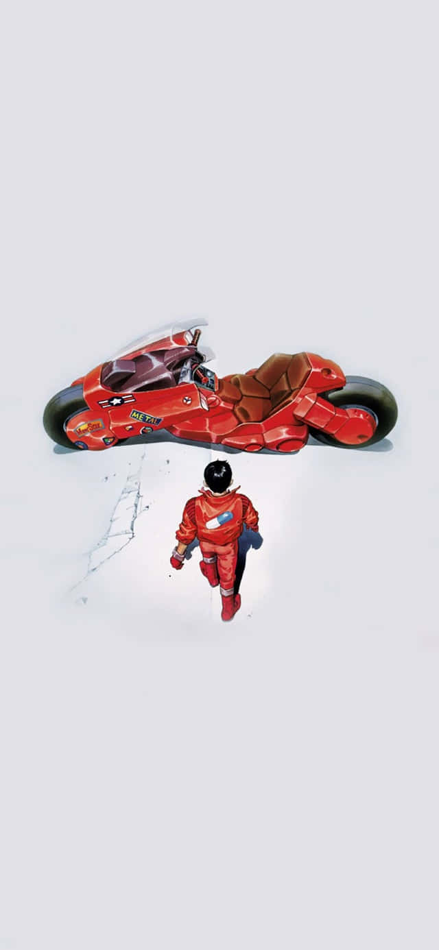 iPhone 12, Akira, red motorcycle, HD Phone Wallpaper