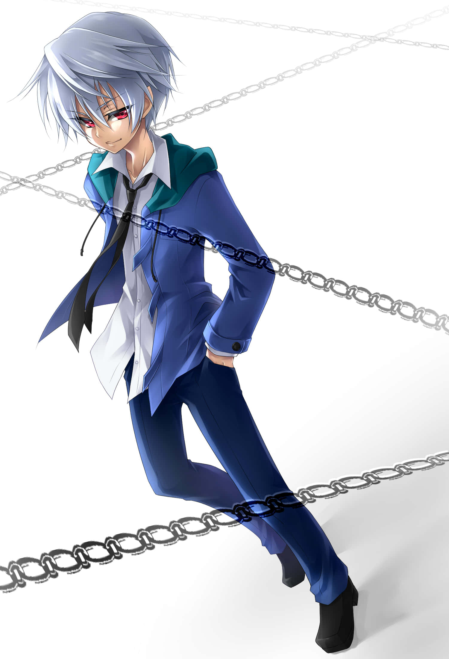 Akise Aru, silver hair, red eyes, Full HD Phone Wallpaper