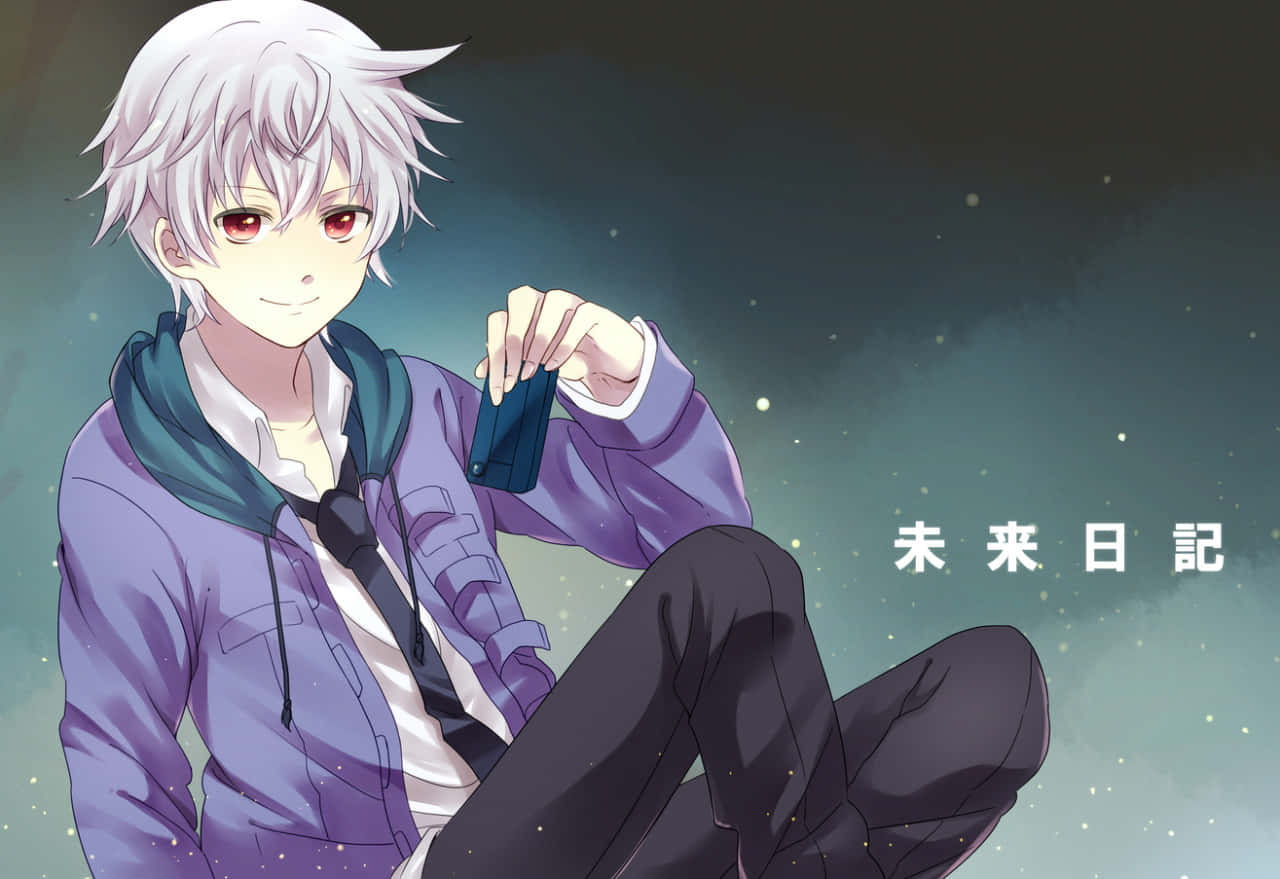 Akise Aru, silver-haired, red eyes, HD Desktop Wallpaper
