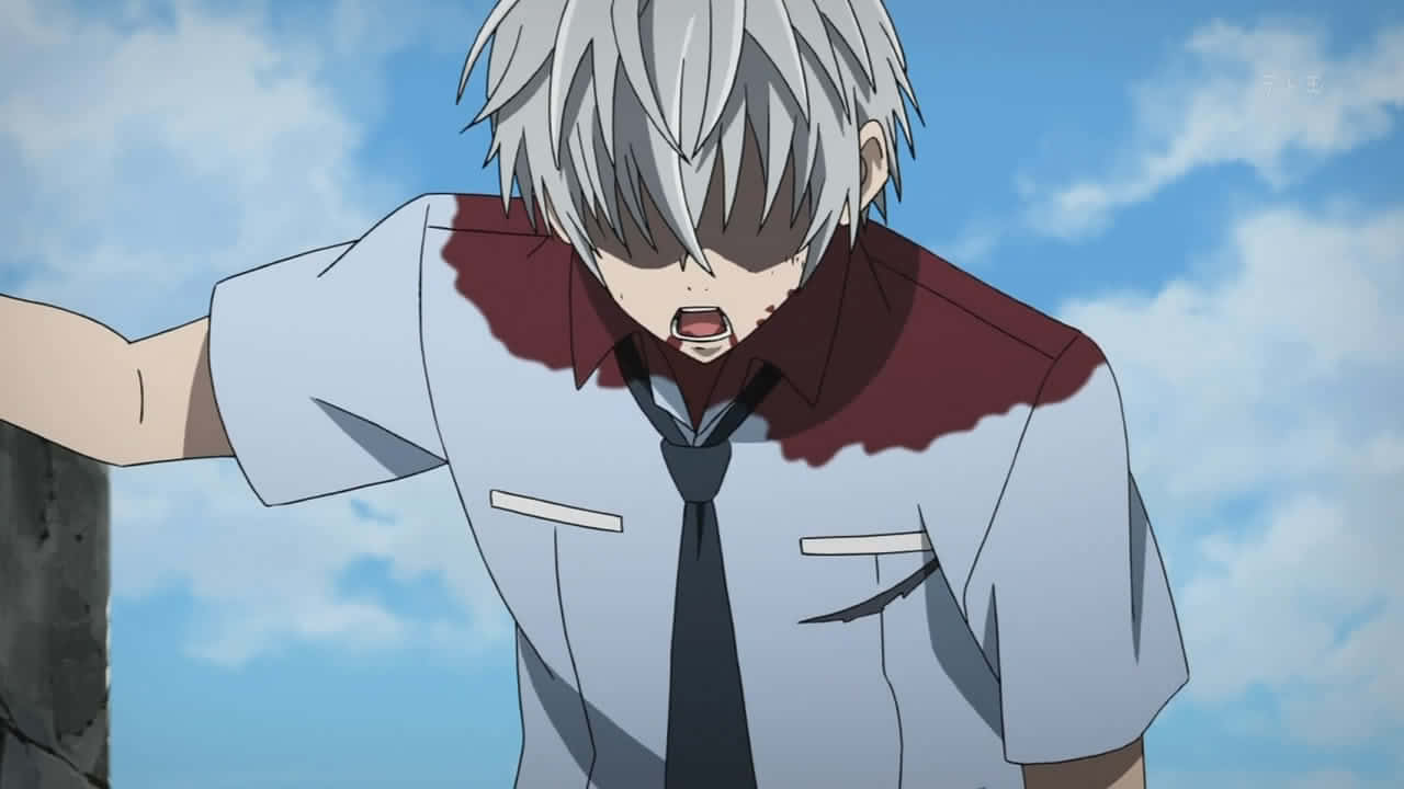 Akise Aru, silver-haired anime boy, light blue shirt, HD Desktop Wallpaper
