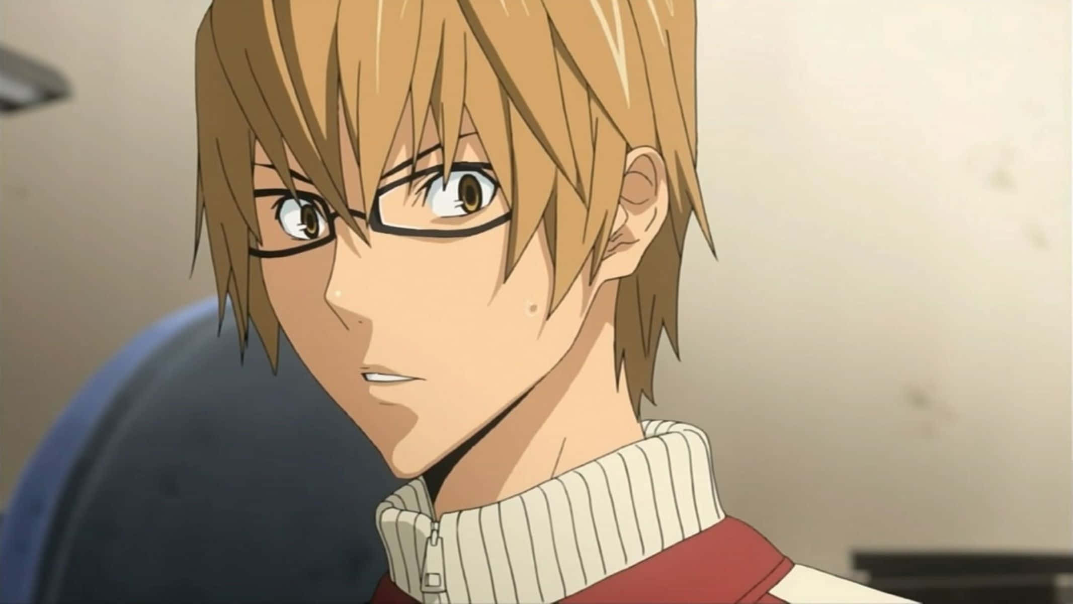 Akito Takagi, glasses, messy blonde hair, Full HD Desktop Wallpaper