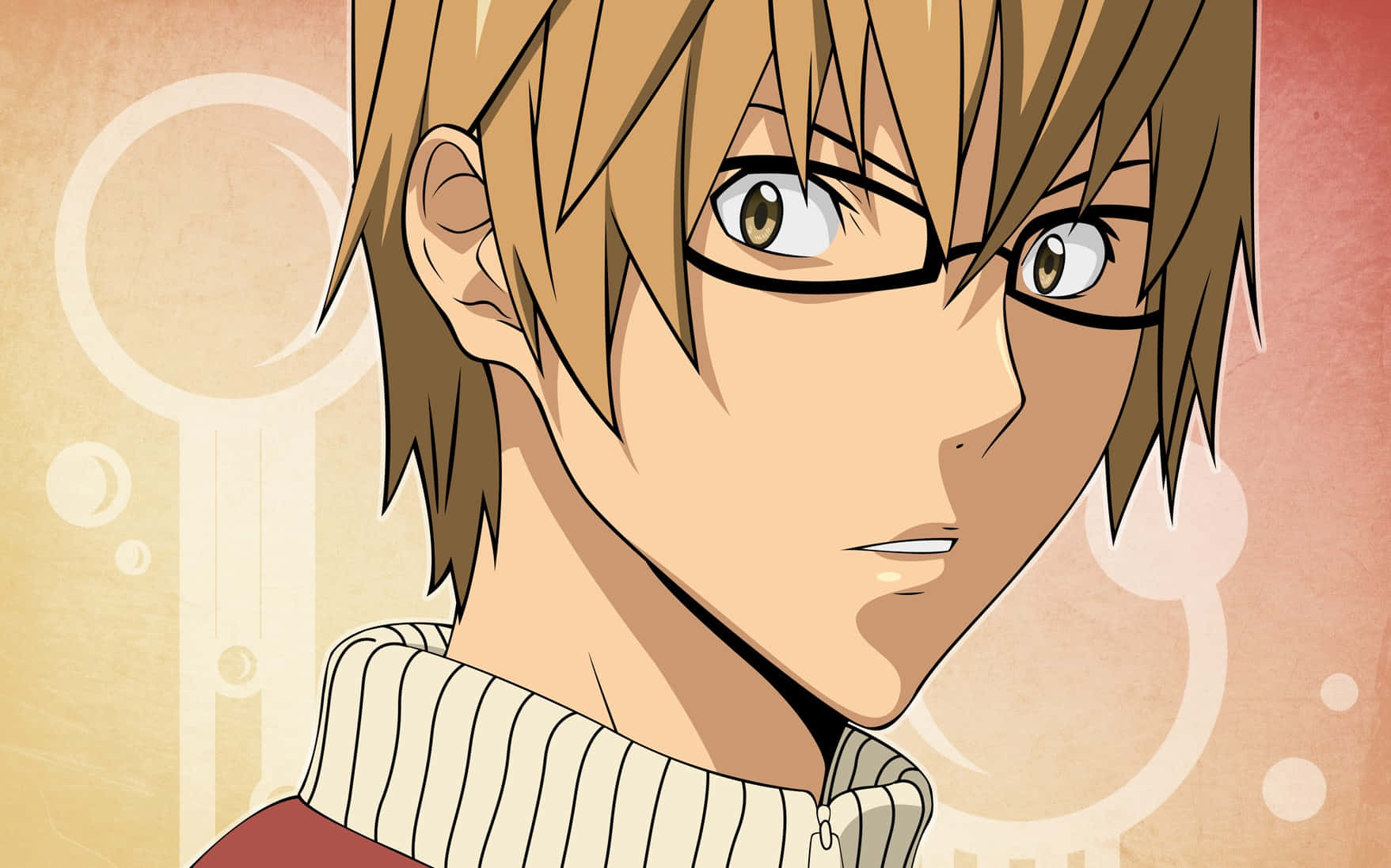 Akito Takagi, glasses, spiky blonde hair, HD Desktop Wallpaper