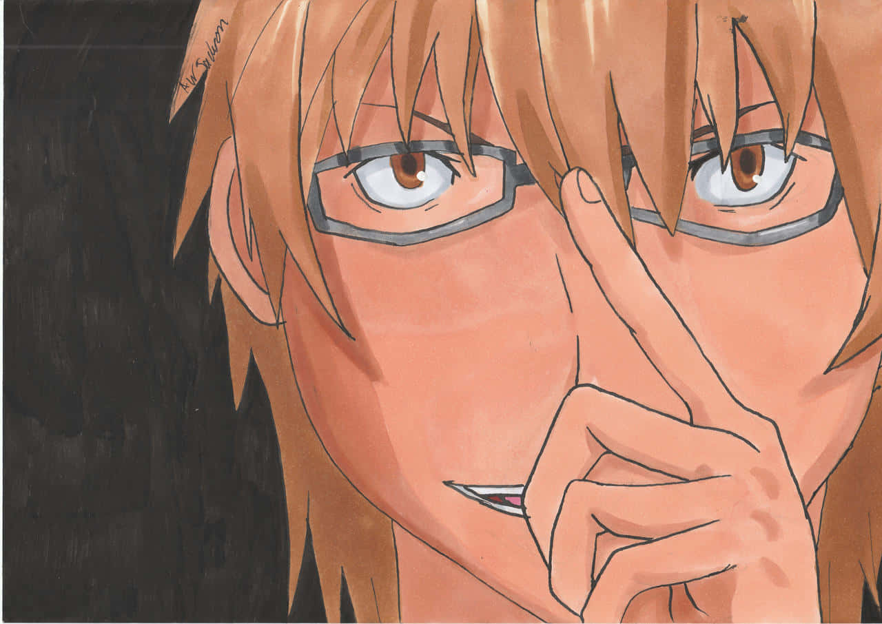 Akito Takagi, ginger-haired, glasses, HD Desktop Wallpaper