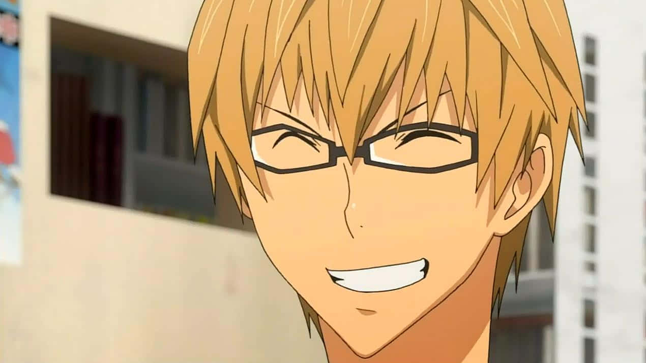 Akito Takagi, blonde hair, glasses, SD Desktop Wallpaper