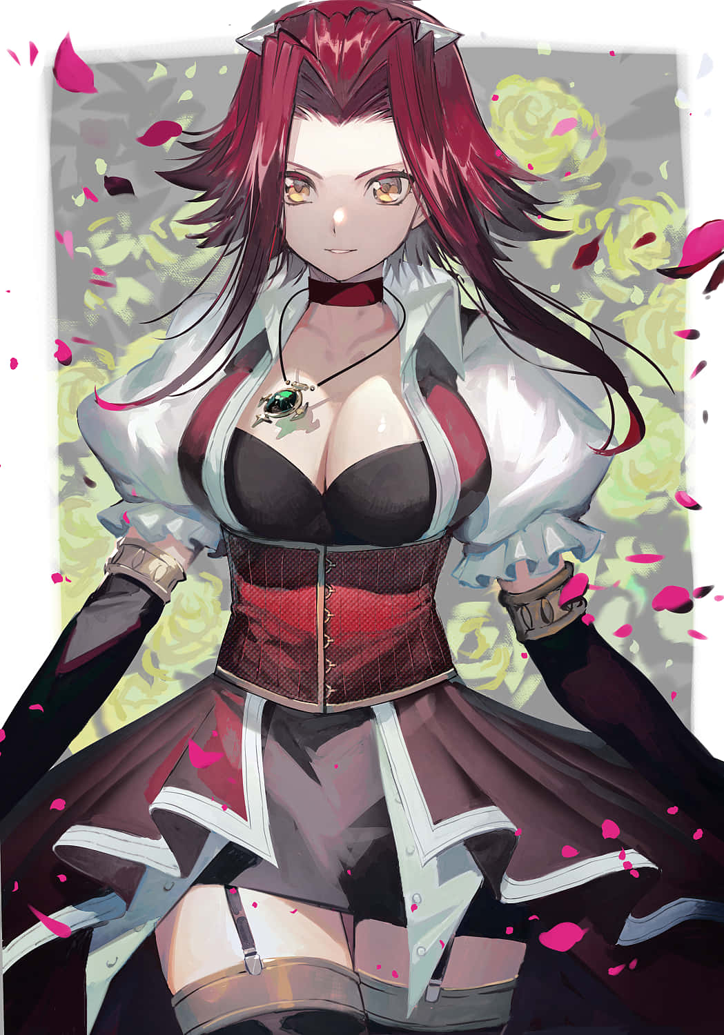 Akiza Izinski, crimson hair, golden eyes, HD Phone Wallpaper