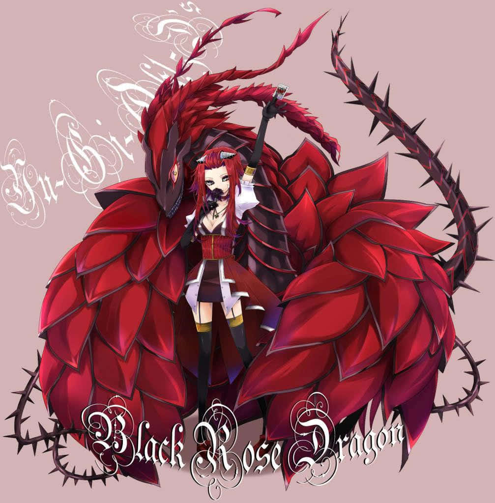 Akiza Izinski, red-haired anime girl, horns, SD Phone Wallpaper