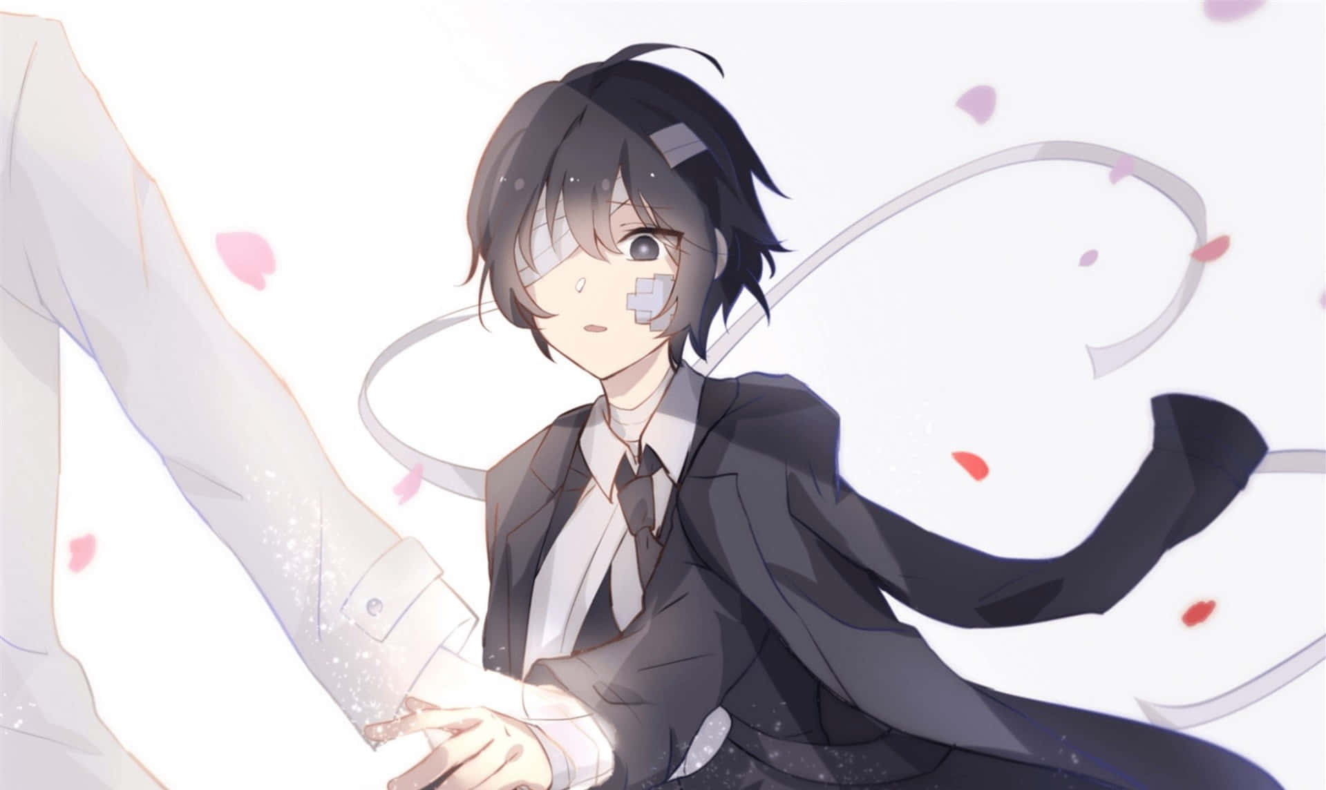 Akutagawa Ryunosuke, dark suit, white-gloved figure, HD Desktop Wallpaper