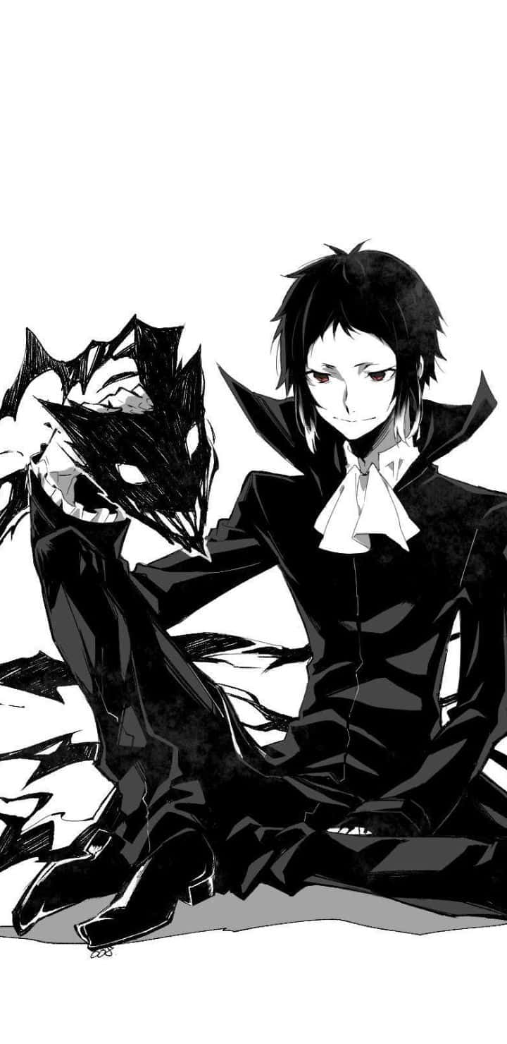 Akutagawa Ryunosuke, black and white anime character, formal suit, HD Phone Wallpaper