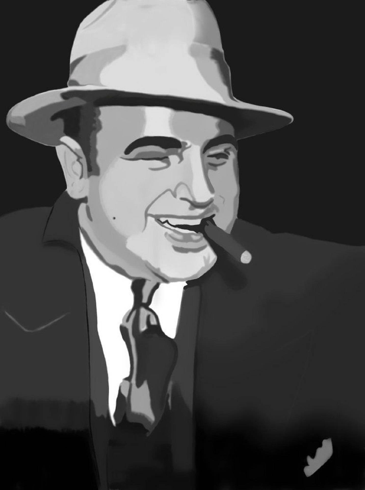 Al Capone, fedora, suit, Full HD Phone Wallpaper