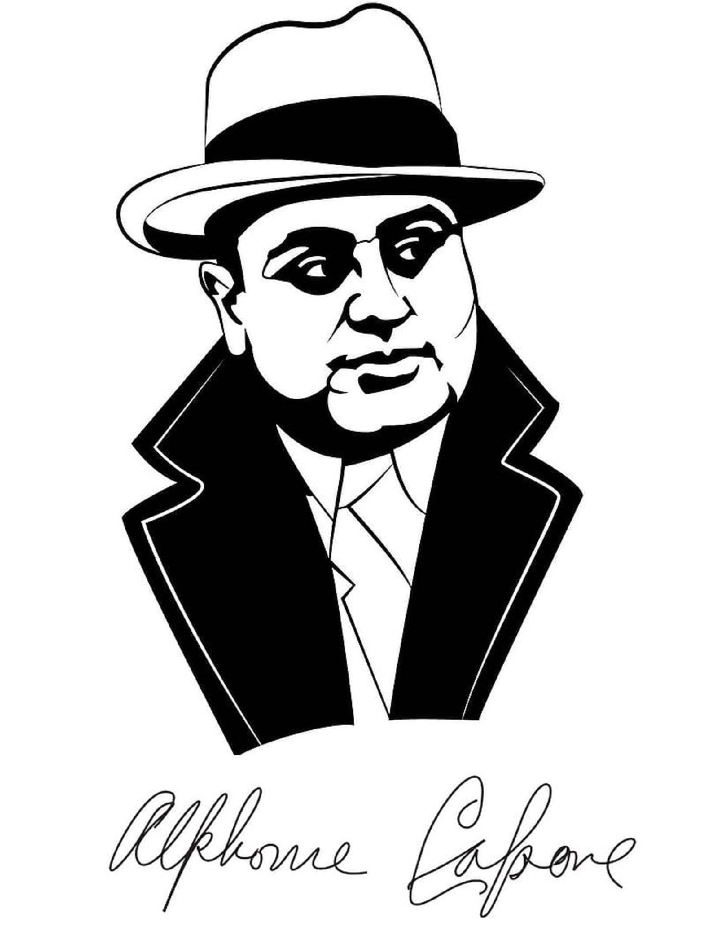 Al Capone, fedora, suit, Full HD Phone Wallpaper