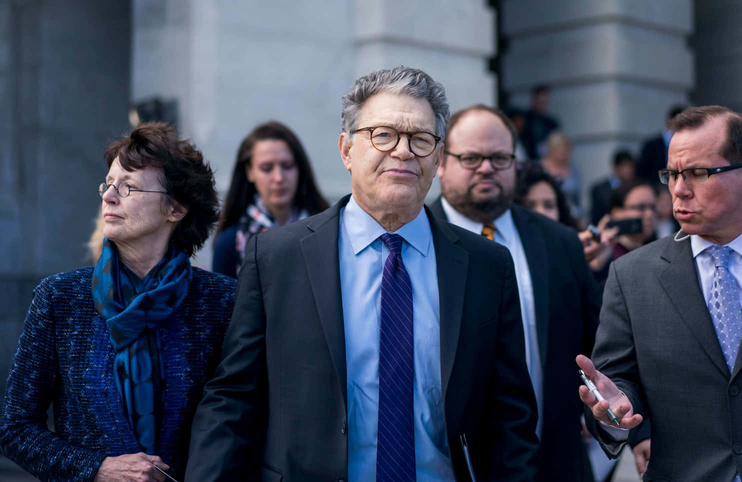 Al Franken, dark suit, glasses, HD Desktop Wallpaper