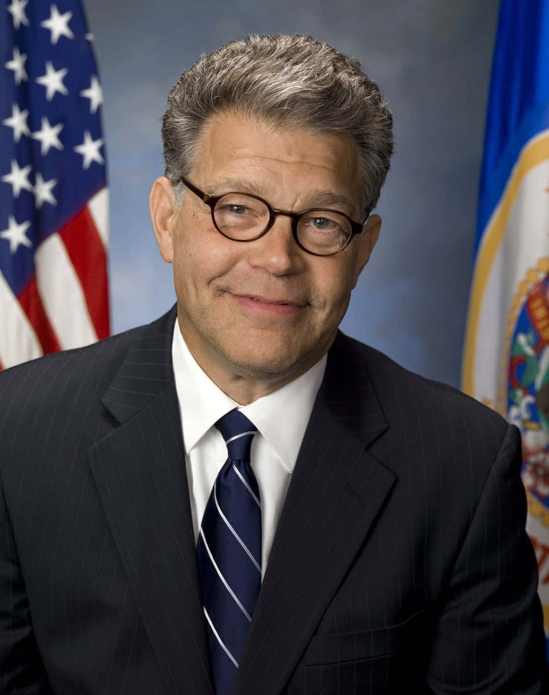 Al Franken, dark pinstripe suit, glasses, HD Phone Wallpaper