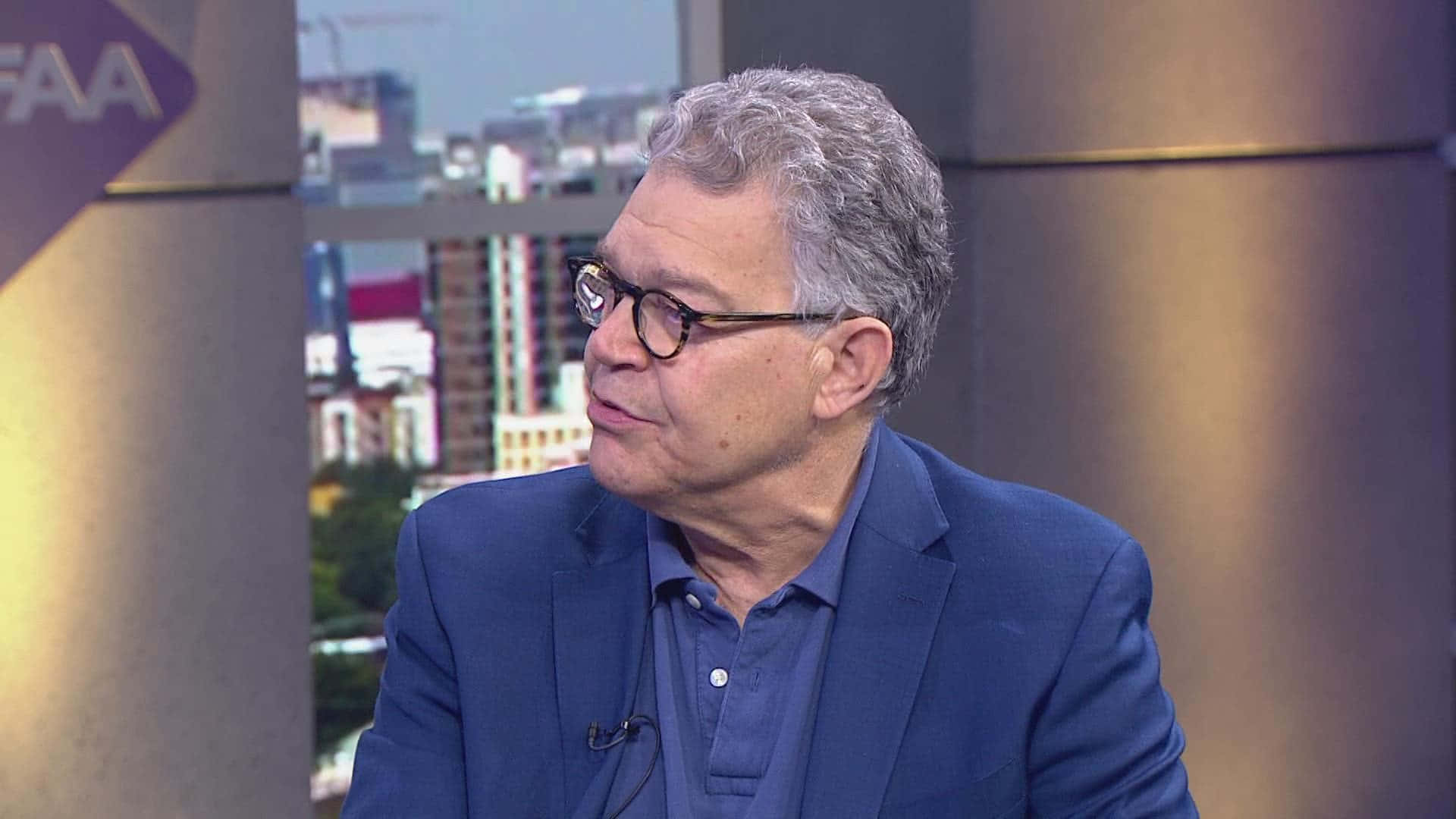 Al Franken, blue suit, gray hair, Full HD Desktop Wallpaper