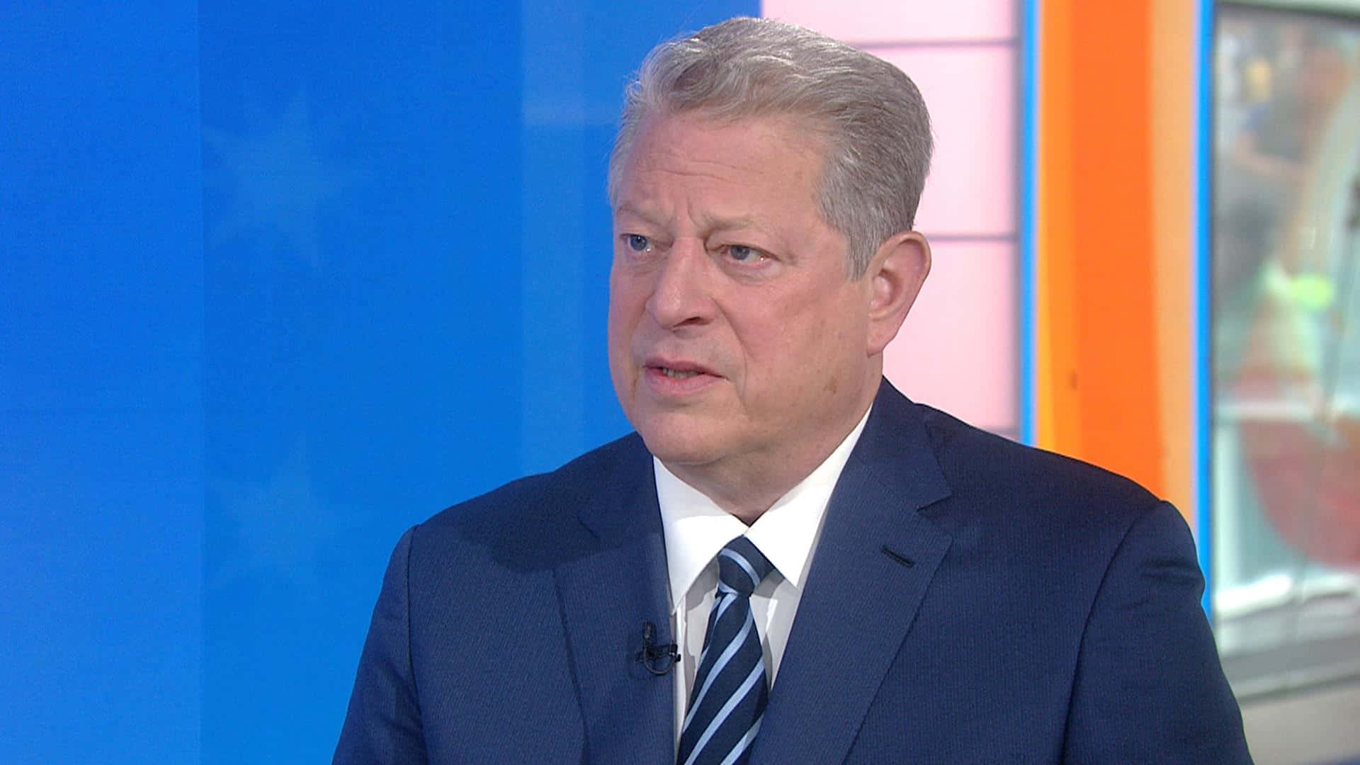 Al Gore, dark suit, striped tie, Full HD Desktop Wallpaper