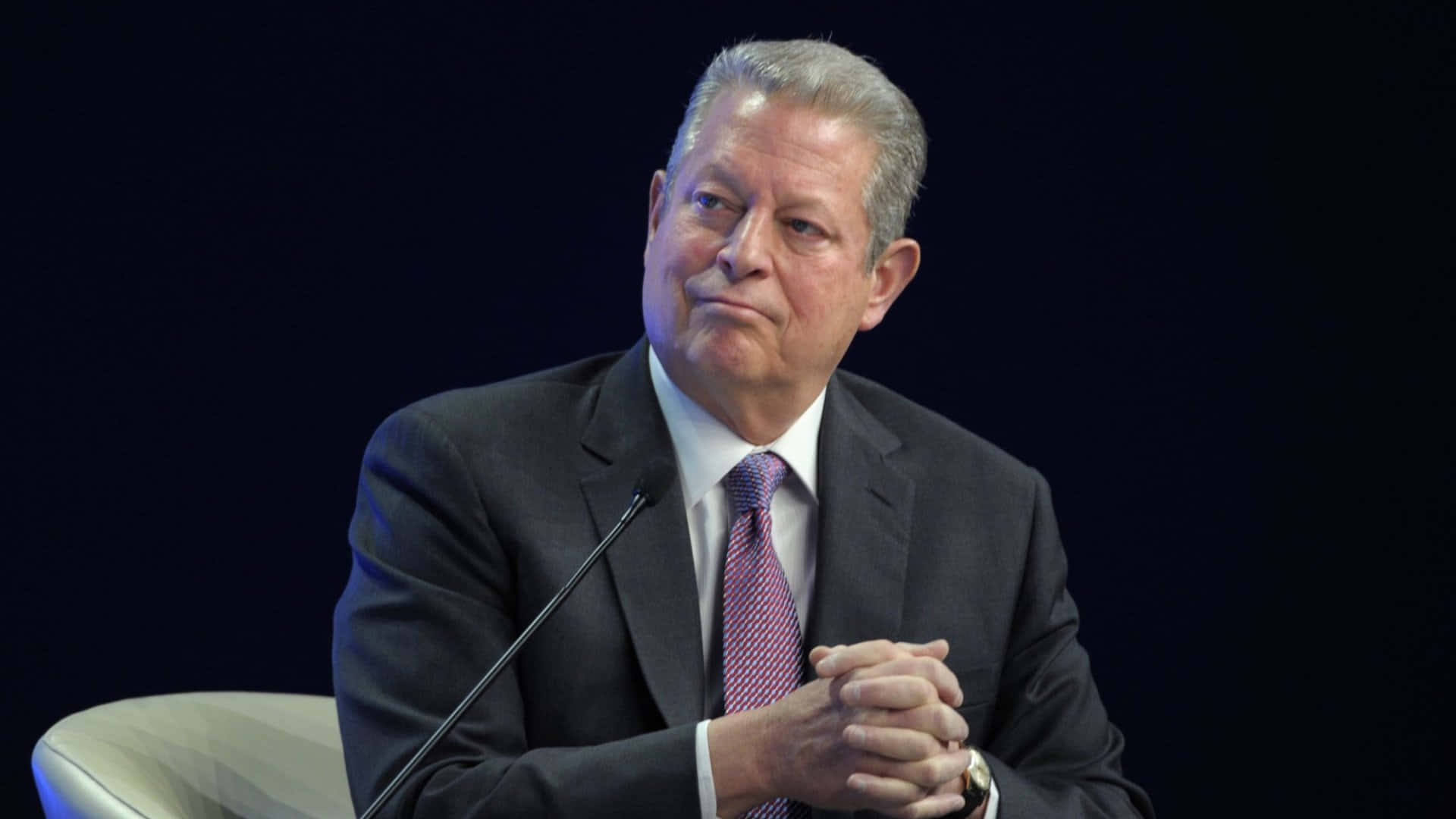 Al Gore, dark suit, patterned tie, Full HD Desktop Wallpaper