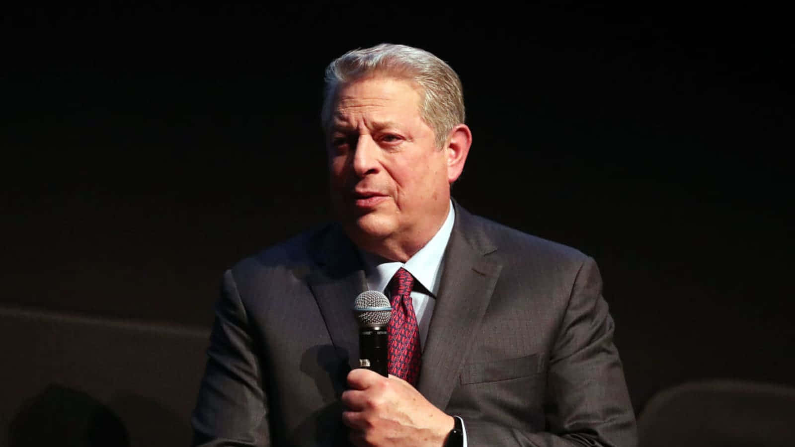 Al Gore, microphone, dark suit, HD Desktop Wallpaper