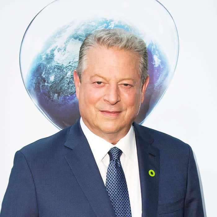 Al Gore, dark suit, translucent globe, SD Desktop Wallpaper