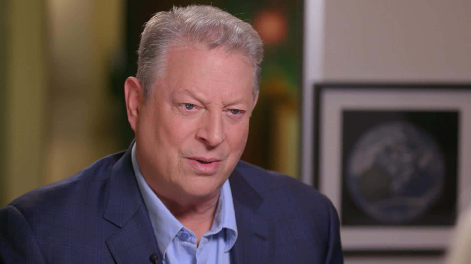 Al Gore, navy blue suit, gray hair, Full HD Desktop Wallpaper