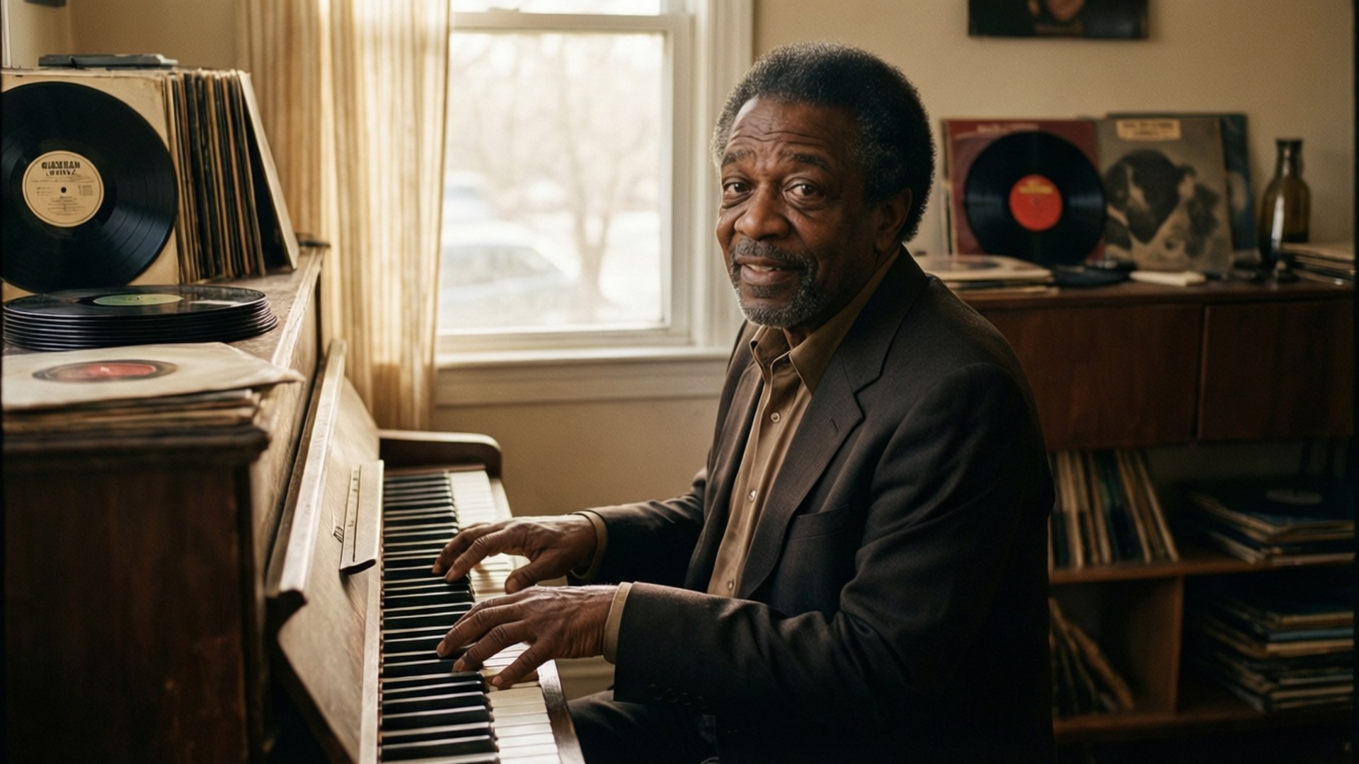 Al Green, piano, studio, Full HD Desktop Wallpaper