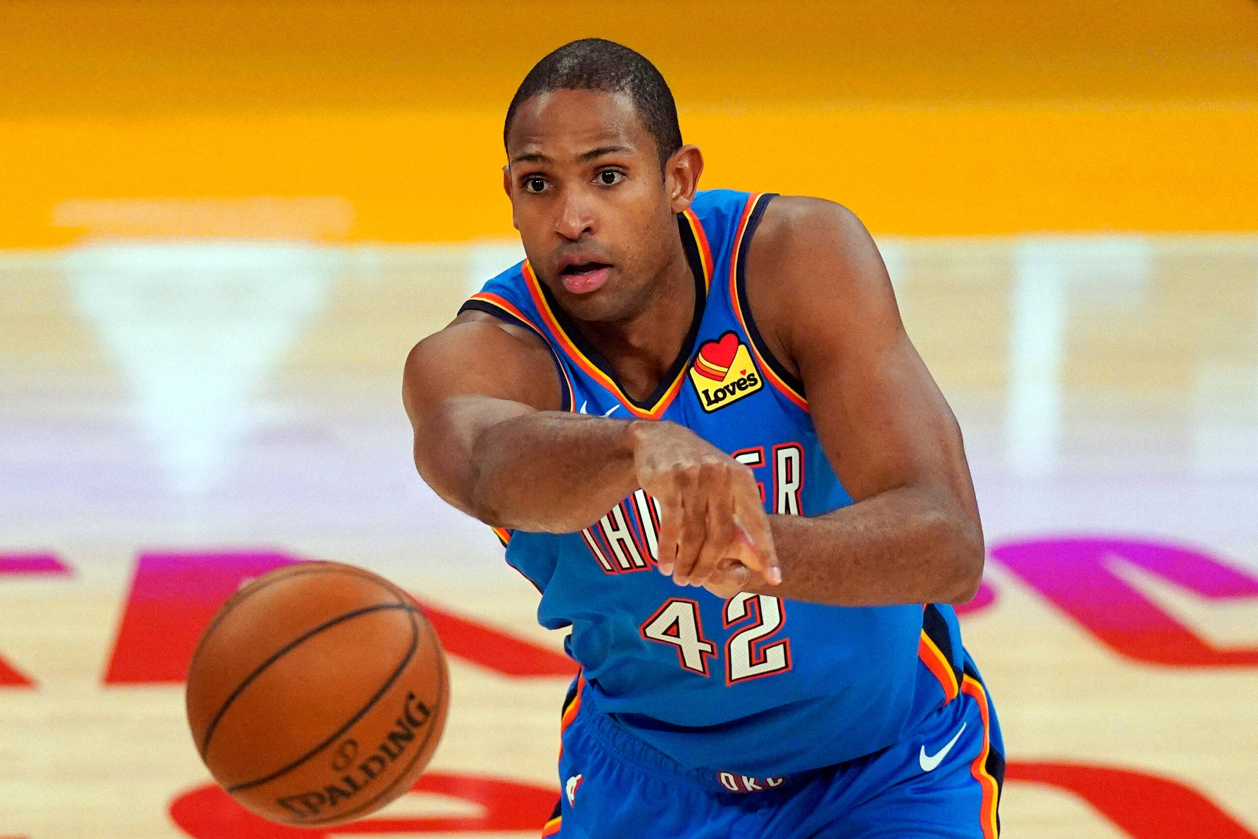 Al Horford, blue jersey, basketball player, 2K Desktop Wallpaper