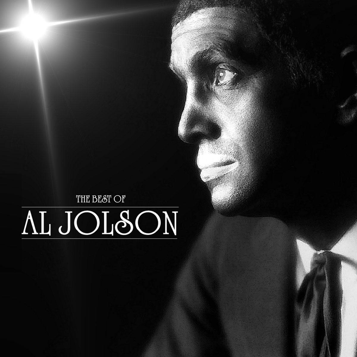 Al Jolson, black and white portrait, profile, SD Desktop Wallpaper