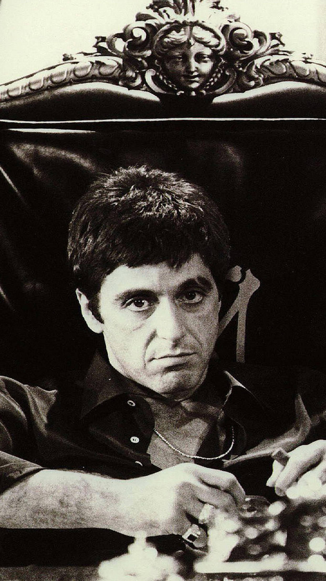 Al Pacino, Scarface, chessboard, Full HD Phone Wallpaper